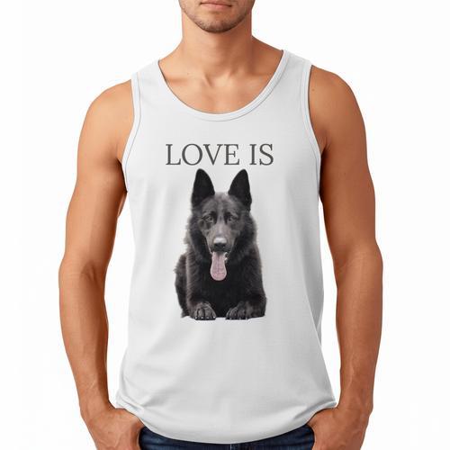 German Shepherd Shirt Shepard TShirt Dog Mom Dad Love Men Tank Top - Father's Day Fun