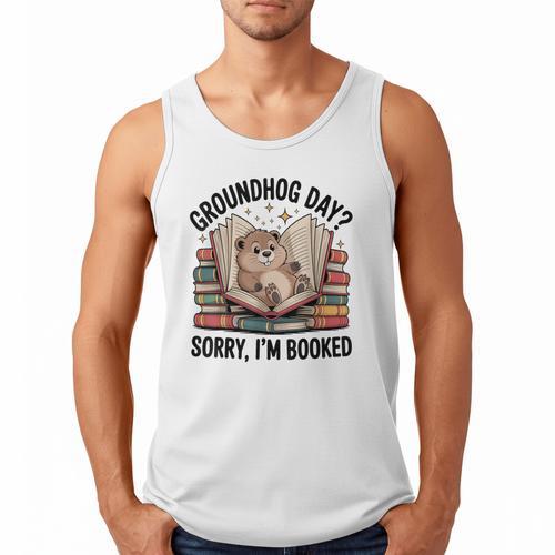 Groundhog Day Librarian Book Lover Reader Library Men Tank Top - Bookorys AU