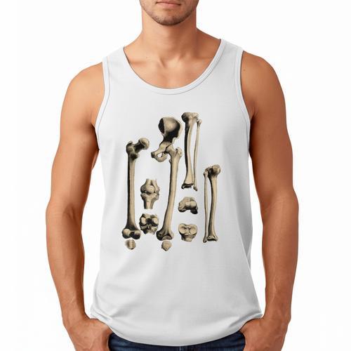 Hip And Leg Bones Book Print Vintage Human Bones Men Tank Top - Bookorys DE