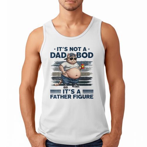 It's Not A Dad Bod It's Father Figure Fat Cat Vintage Men Tank Top - Father's Day Fun