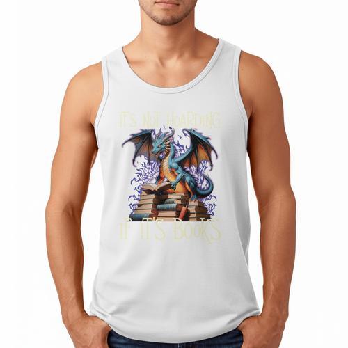 It's Not Hoarding If It's Books Reading Bookworm Reader Men Tank Top - Bookorys CA