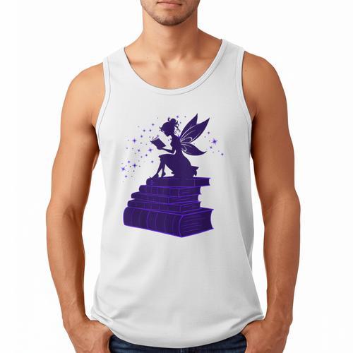 Kawaii Fairy Bookish Book Lover Library Read Men Tank Top - Bookorys UK