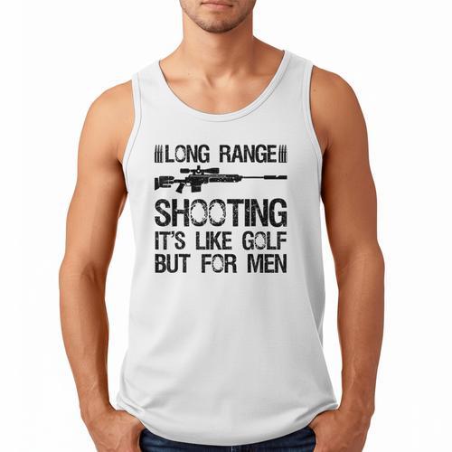 Long Range Shooting It's Like Golf But For Men Dad Men Men Tank Top - Father's Day Fun