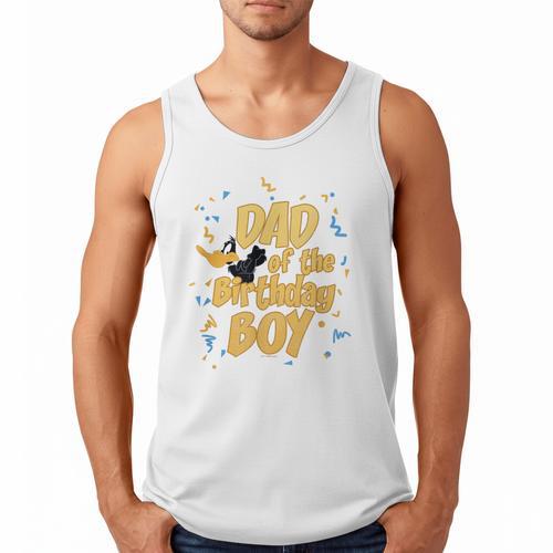 Looney Tunes Birthday Daffy Duck Dad Of The Birthday Boy Men Tank Top - Father's Day Fun