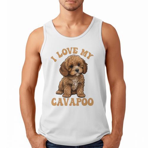 I Love My Cavapoo For Mom Dad Kids Men Tank Top - Father's Day Fun