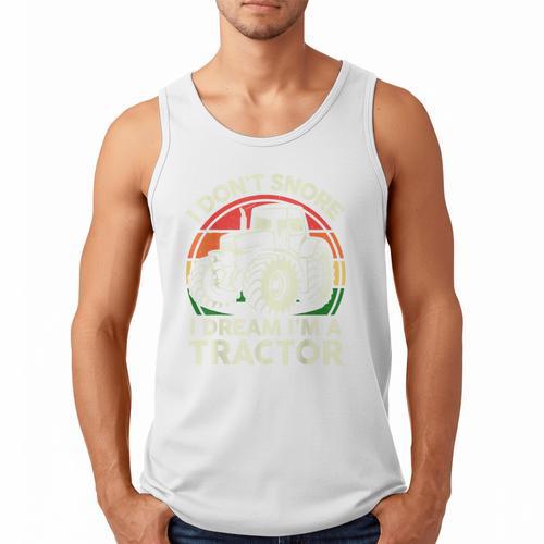 Men I Don't Snore I Dream I'm Tractor Farmer Dad Men Tank Top - Father's Day Fun