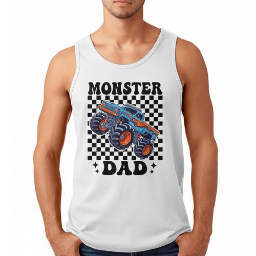 Monster Truck Dad Family Matching Monster Trucks Birthday Men Tank Top - Father's Day Fun