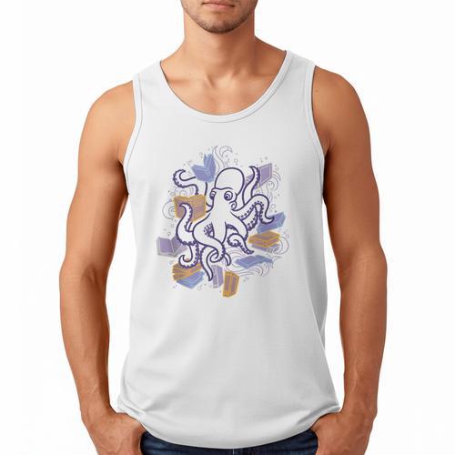 Octopus Book Reader Men Tank Top - Bookorys
