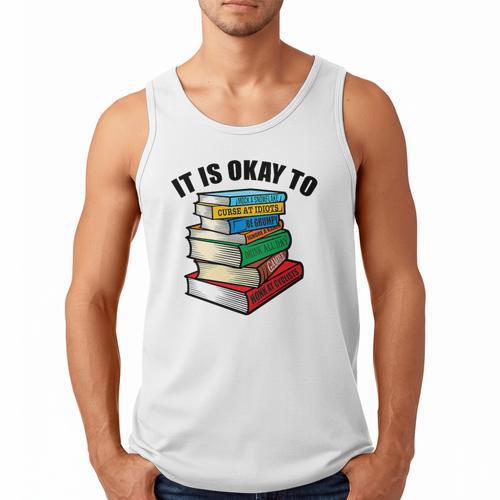 It Is Okay To Be a Grumpy Old Man Book Lover Premium Men Tank Top - Bookorys