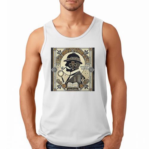Poirot Mystery Books Vintage Detective Premium Tri-Blend Men Tank Top - Bookorys