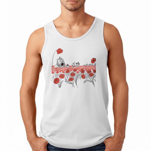 Poppy Field Wizard Of Oz Cowardly Brave Lion Book Men Tank Top - Bookorys CA