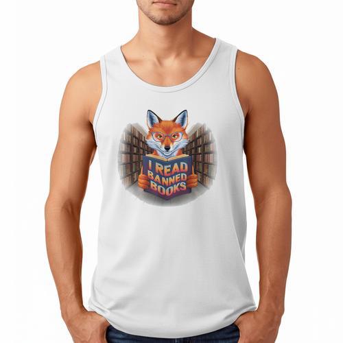 I Read Banned Books Sly Fox Reading Books Men Tank Top - Bookorys
