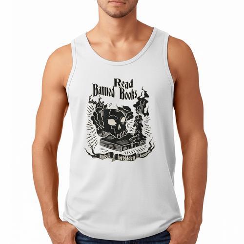 Read Banned Books Unlock Forbidden Knowledge Men Tank Top - Bookorys DE