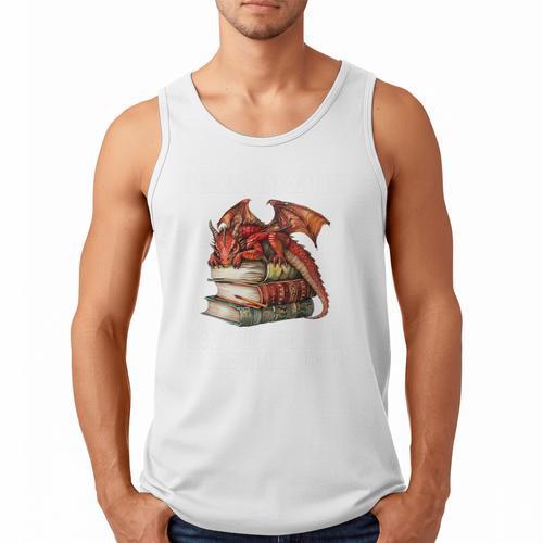 I Read Because Roasting People Is Frowned Upon Dragon Book Premium Tri-Blend Men Tank Top - Bookorys