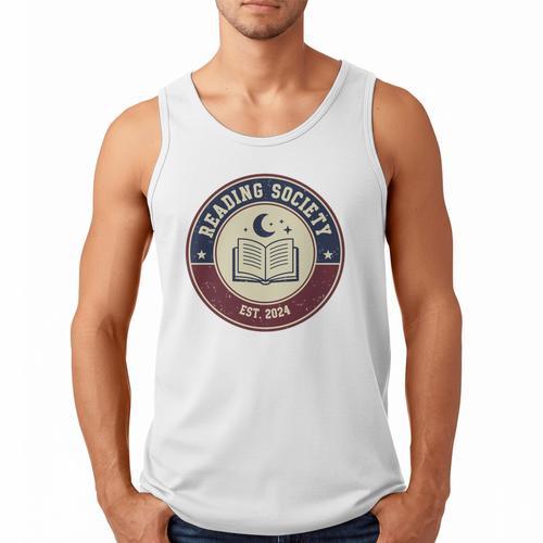 Reading Society Est 2024 Vintage Book Club Men Tank Top - Bookorys AU