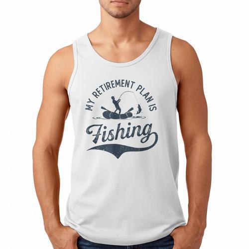 My Retirement Plan Is Fishing Fishermen Dad Grandpa Men Tank Top - Father's Day Fun