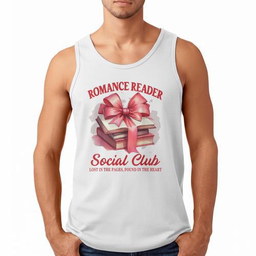 Romance Book Reading Bookish Romance Reader Social Club Men Tank Top - Bookorys DE