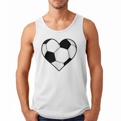 Soccer Ball Heart Idea For Mom Dad Kids T-Shirt Men Tank Top - Father's Day Fun