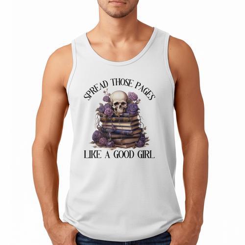 Spread Those Pages Like A Good Girl Dark Romance Spicy Books Men Tank Top - Bookorys