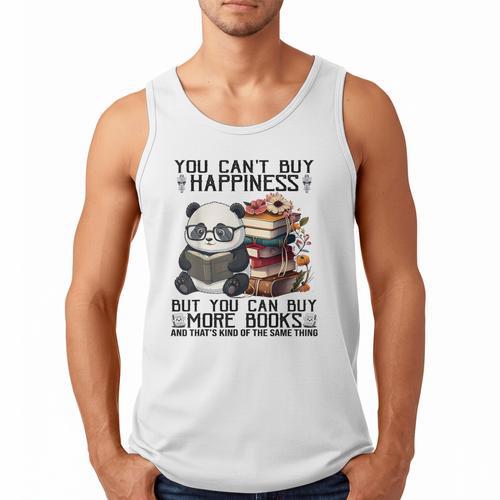 Teacher Bookworm Book Lover Panda Reading Book Librarian Tee Men Tank Top - Bookorys