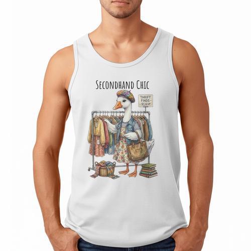 Thrifting Goose Vintage Fashion Book Lover Men Tank Top - Bookorys