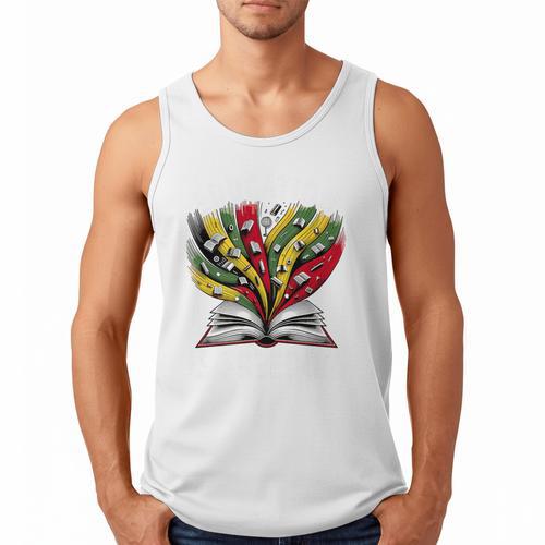 History Education Is Freedom Books Black History Premium Tri-Blend Men Tank Top - Bookorys UK