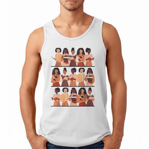 History Month Educated Black Women Girls Reading Books Men Tank Top - Bookorys