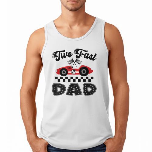 Two Fast Dad Of The Birthday Boy Racing Car Family Men Tank Top - Father's Day Fun