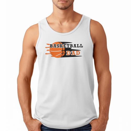 Vintage Proud Basketball Dad Fathers Day Basketball Player Men Tank Top - Father's Day Fun
