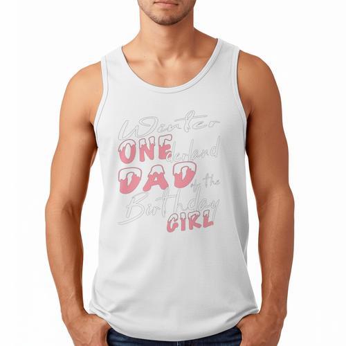 Winter Onederland 1st Birthday Theme Dad Of Birthday Girl Men Tank Top - Father's Day Fun
