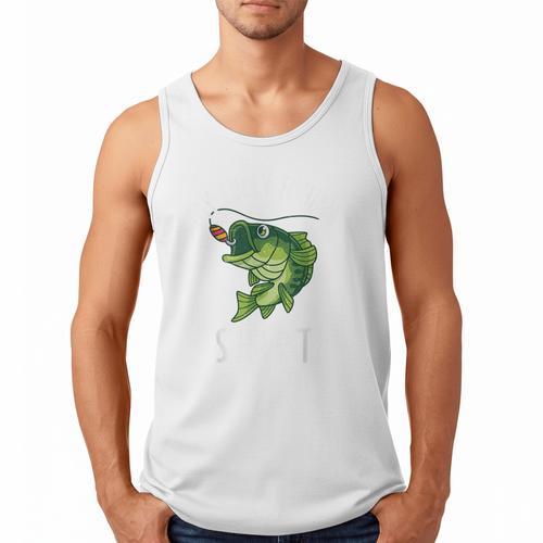 Youth Boy My Lucky Fishing-Shirt Bass Fish Dad Men Tank Top - Father's Day Fun