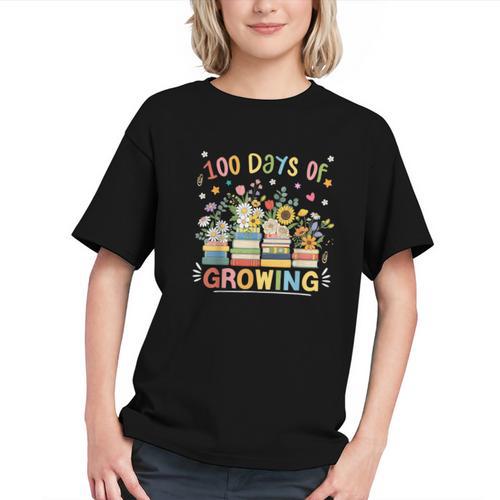 100th Day Of School Teacher Floral Books 100 Days Of Growing Graphic Youth - Bookorys AU