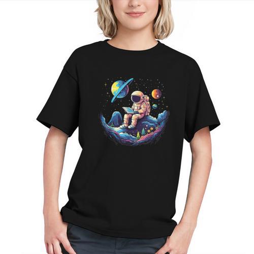 Astronaut Reading Book In Space Books Lover Bookworm Graphic Youth - Bookorys