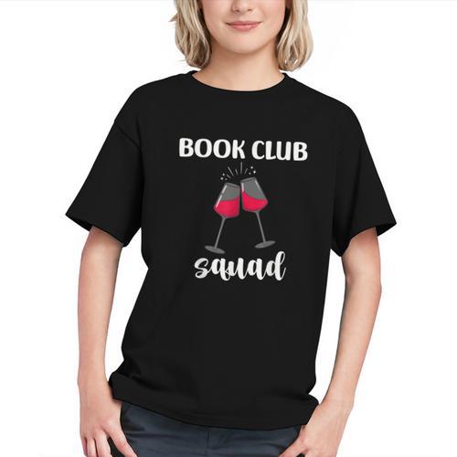 Book Club Squad Reading Bookworm Wine Lover Humor Graphic Youth - Bookorys CA