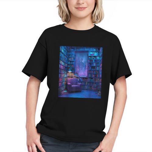 Book Library Bookshelf Armchair Window Pattern Print Graphic Youth - Bookorys