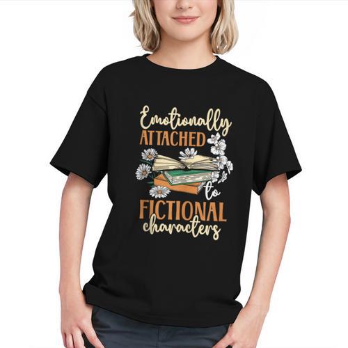 Book Lover Emotionally Attached To Fictional Characters Graphic Youth - Bookorys