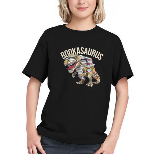 Book Reading Dinosaur T-Rex Dino Bookworm Graphic Youth - Bookorys