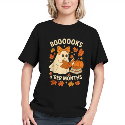 Books And BER Months Fall Librarian Reading Halloween Graphic Youth - Bookorys AU