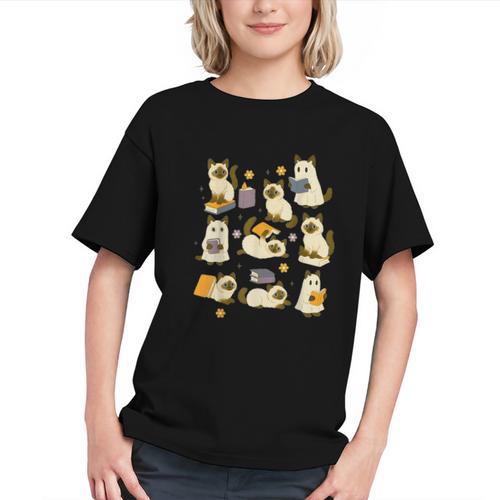Books Lover Bookish Ghost Himalayan Cat Reading Halloween Graphic Youth - Bookorys AU