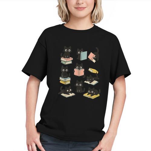 Cats Reading Books Cat Lover Graphic Youth - Bookorys CA
