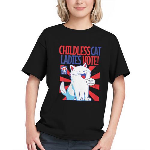 Childless Cat Ladies Vote Kamala Harris Cute Comic Book Cat Graphic Youth - Bookorys AU