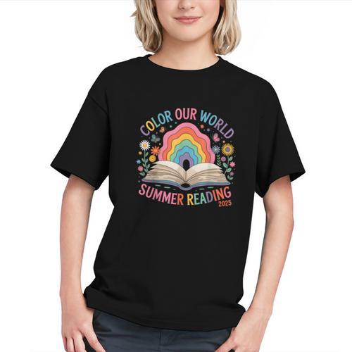 Color Our World Summer Reading 2025 Rainbow Art Book Graphic Youth - Bookorys