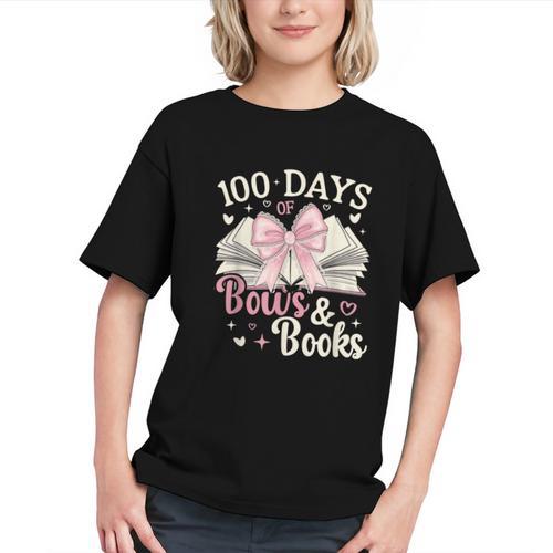 Coquette 100 Days Of Bows Books Reading 100th Day Of School Graphic Youth - Bookorys