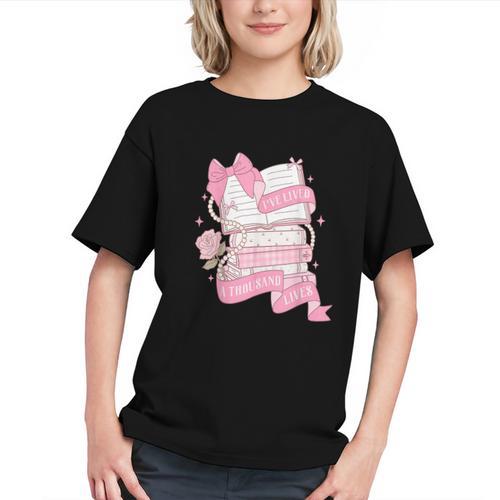 Coquette Reading Book Lover Pink Bow Bookish Mom & Daughter Graphic Youth - Bookorys