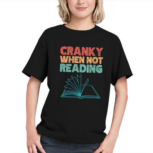 Cranky When Not Reading Retro Vintage Book Lover Graphic Youth - Bookorys AU