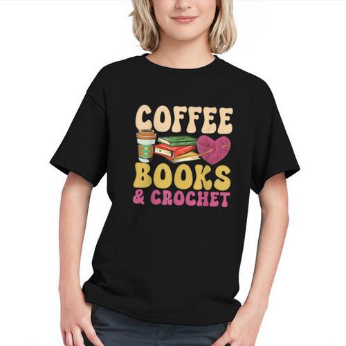Crochet Coffee Reading Books Crocheter Crocheting Graphic Youth - Bookorys AU