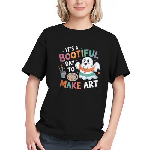 Cute Ghost Book Halloween Spooky Boo School Art Teacher Graphic Youth - Bookorys DE