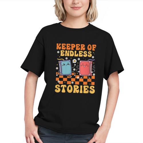 Cute Librarian Library Book Lover Keeper Of Endless Stories Graphic Youth - Bookorys AU