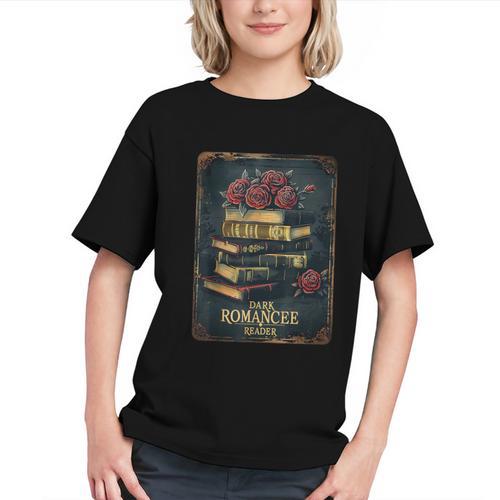 Dark Romance Reader Vintage Floral Book Lover Graphic Youth - Bookorys CA