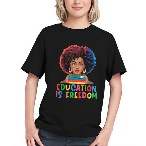 Education Is Freedom History Girl Women Book Lover Graphic Youth - Bookorys DE